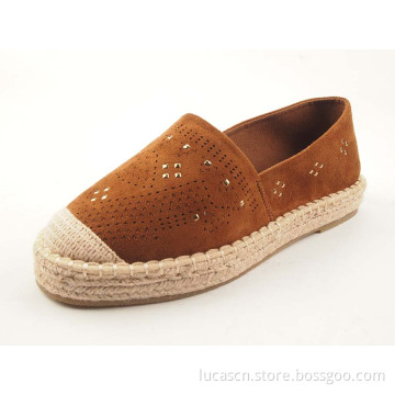 Women's Closed Toe Vivet Slip On Flat Espadrilles